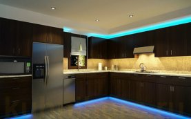 Светодиодная подсветка в дизайне кухни