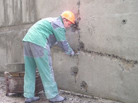 Использование ремонтных смесей для бетона