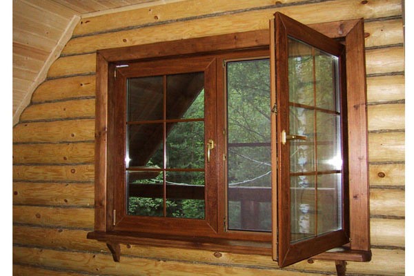 Пластиковые окна для деревянного дом